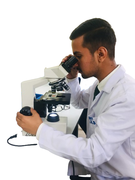 A picture of Rijendra studying Cancer cells